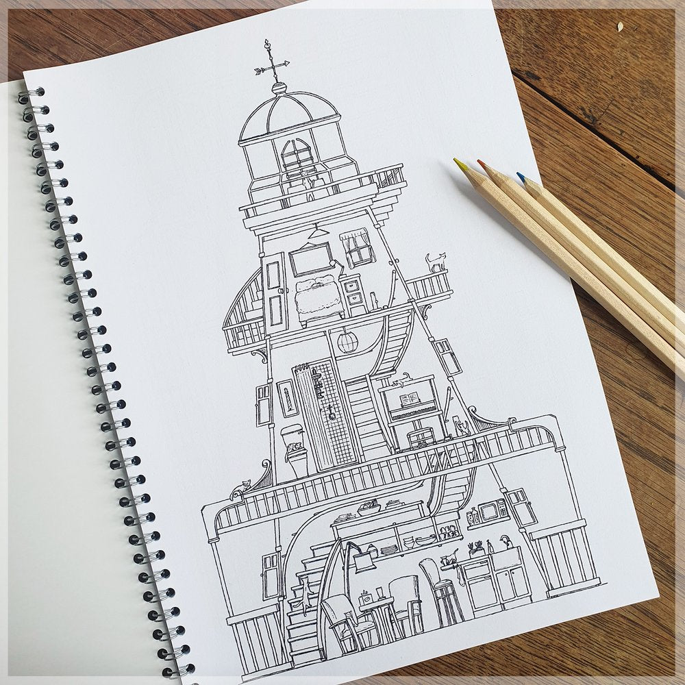 Cats' Quarters - A4 Colouring Book