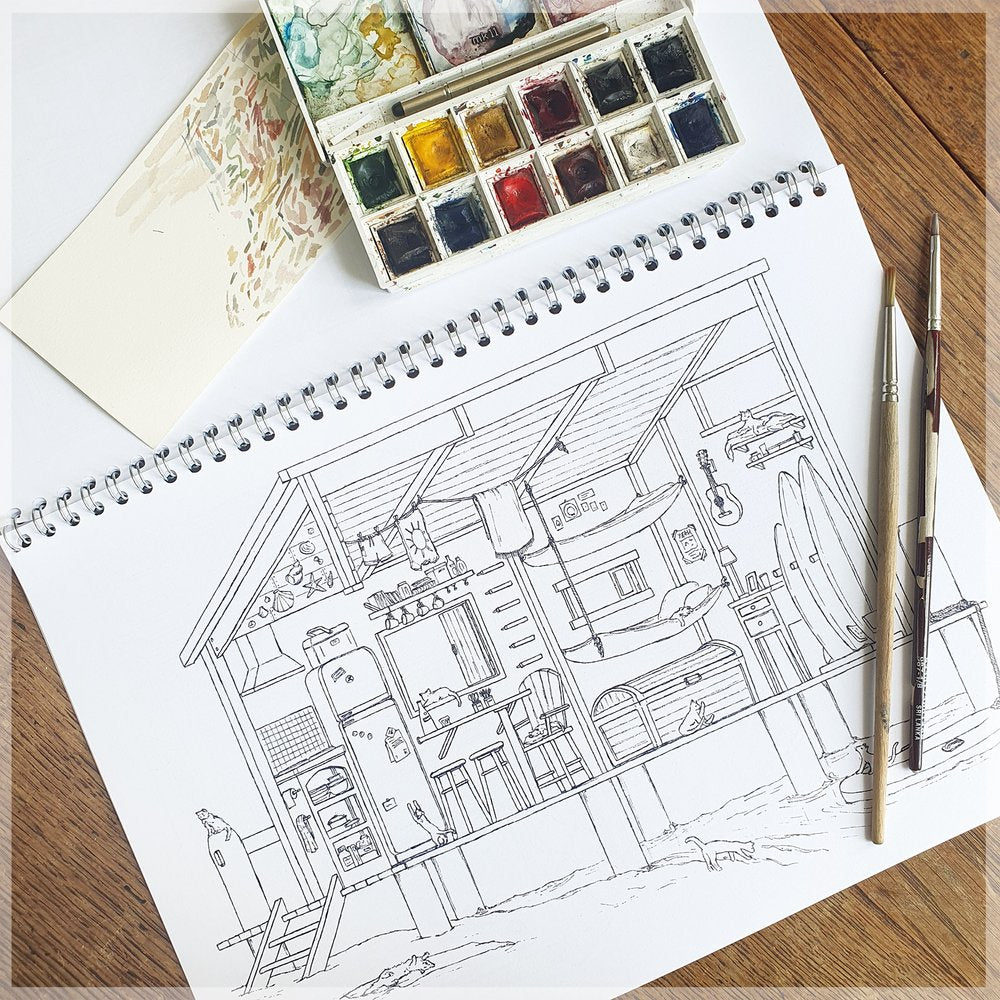 Cats' Quarters - A4 Colouring Book