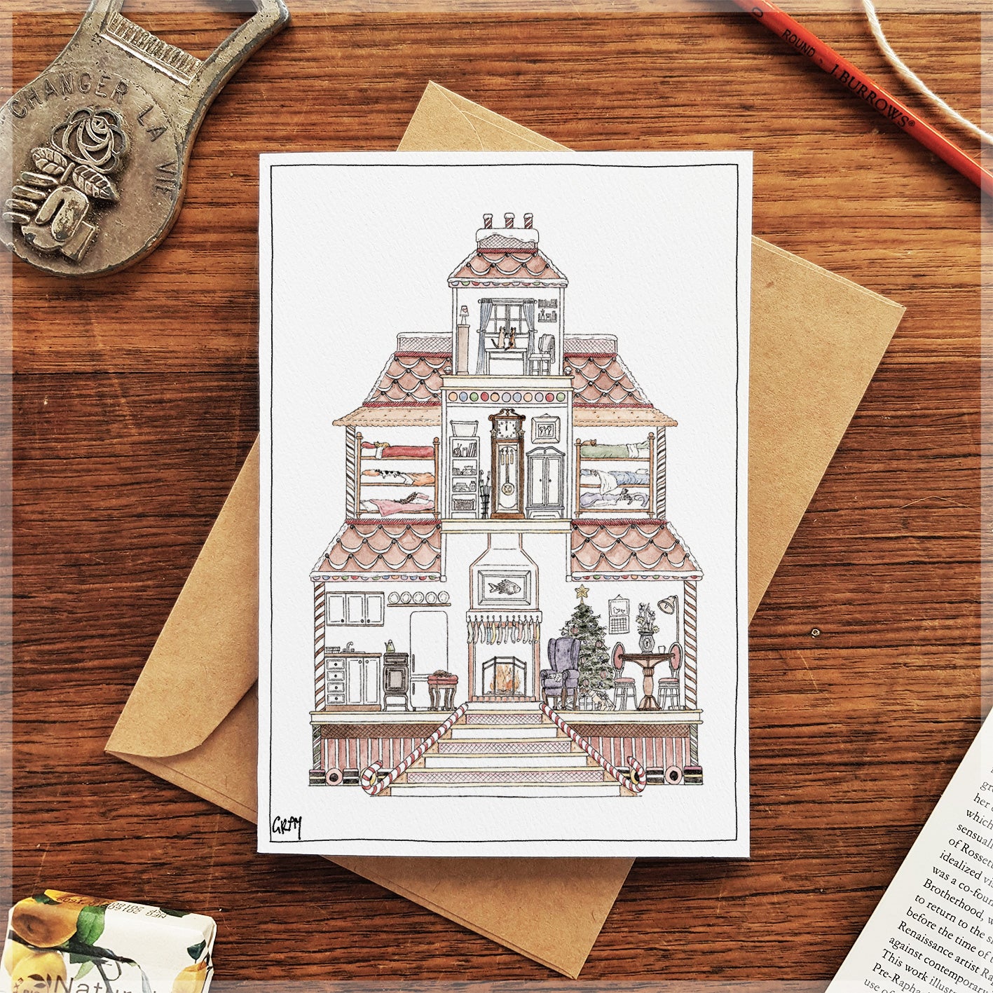 Gingerbread House - Christmas Card
