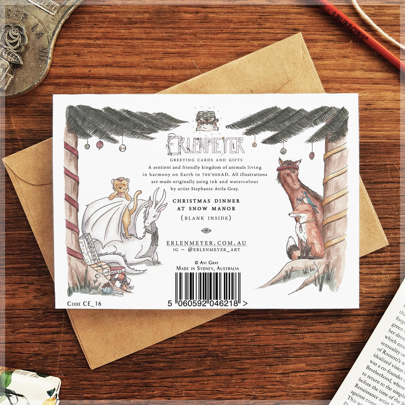 Christmas Dinner at Snow Manor - Christmas Card