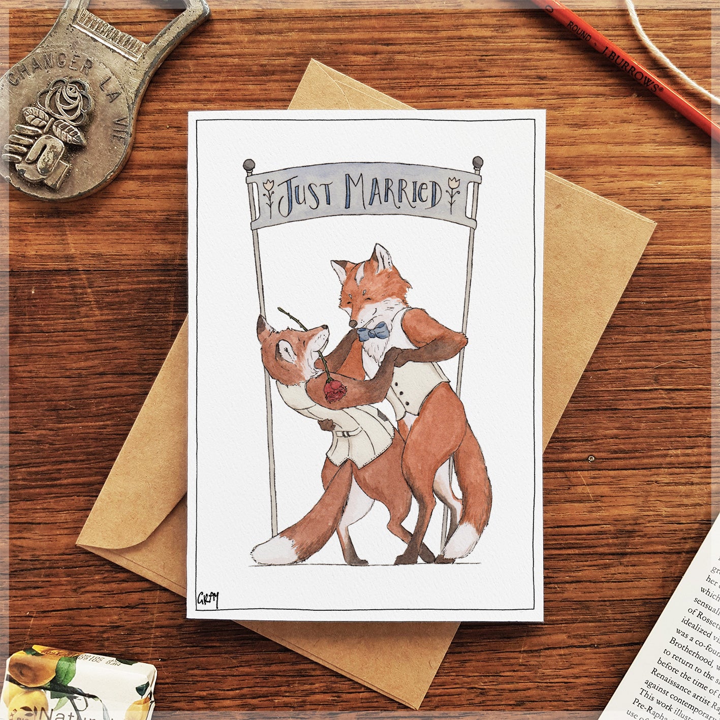 Foxy Wedding - Greeting Card