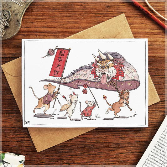 Year of the Rat - Greeting Card