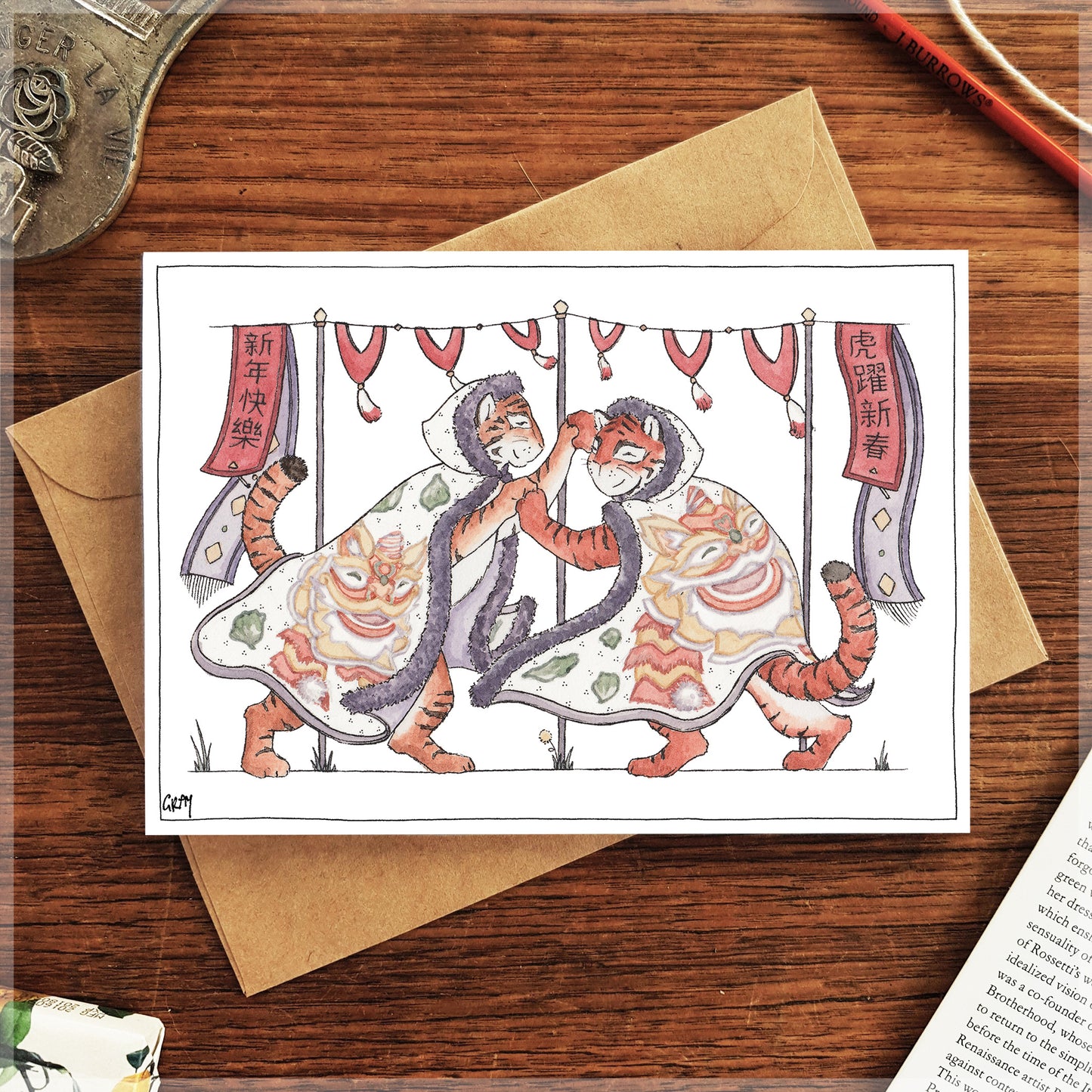 Year of Tiger - Greeting Card