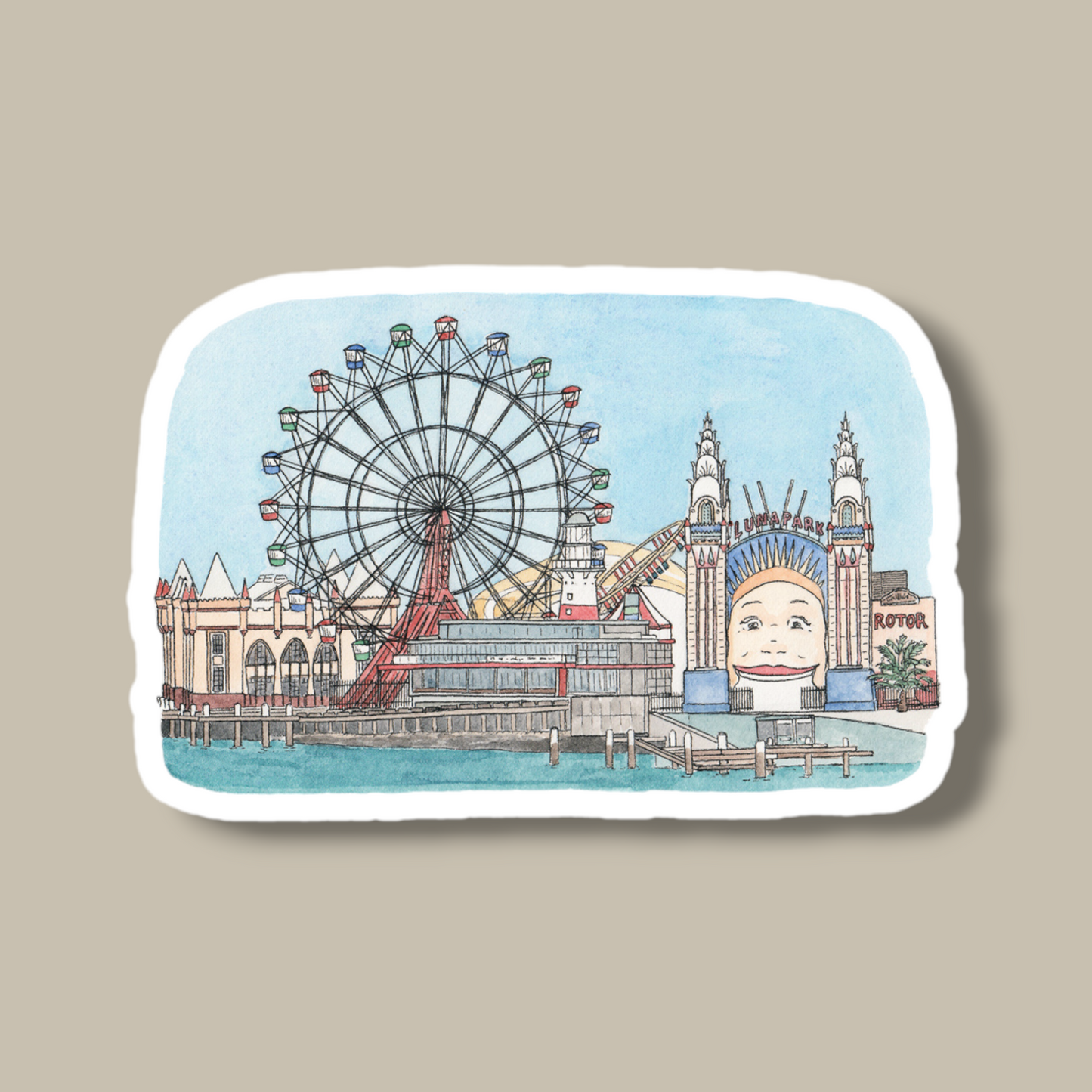 Luna Park - Vinyl Sticker