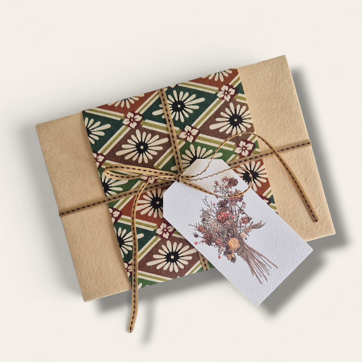 Dried Red Bouquet - Gift Tag