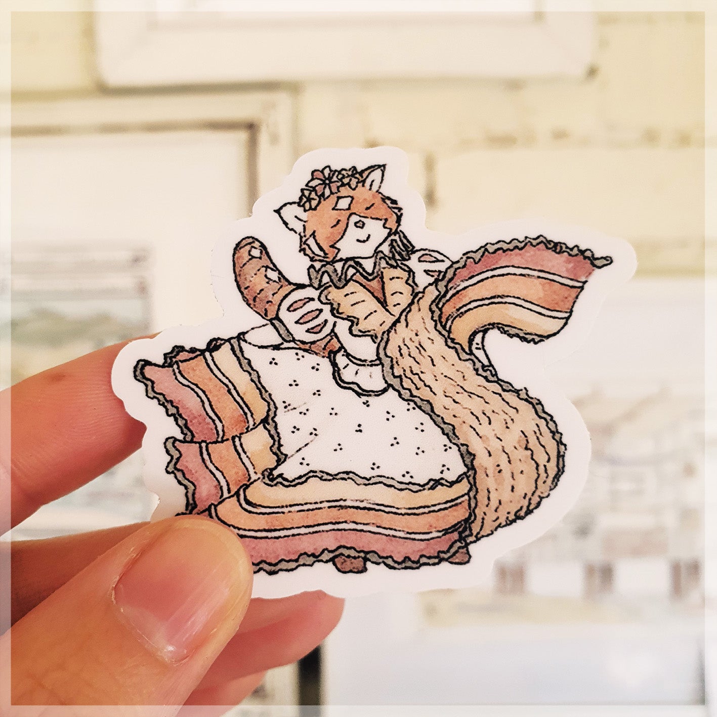Red Panda Dancer - Vinyl Sticker