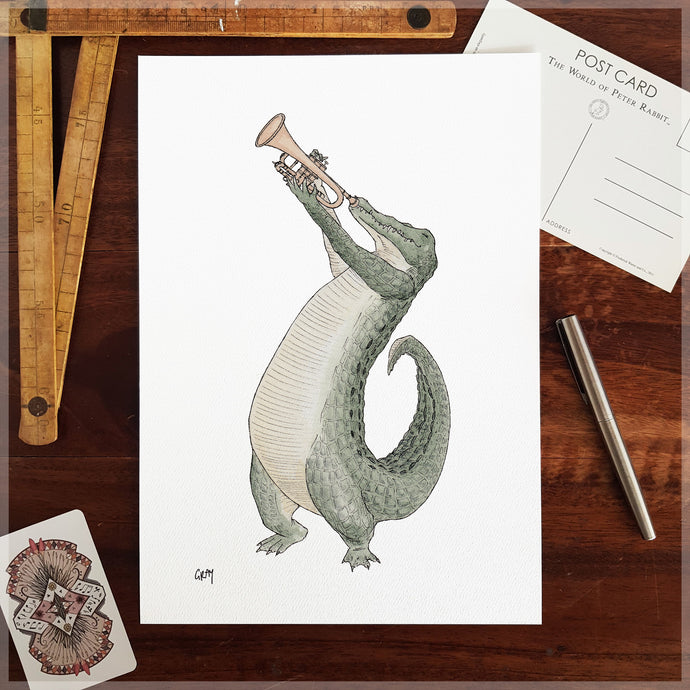 The Crocodile - A4 Art Print SKU