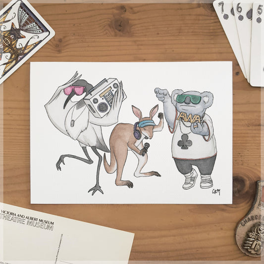 Animals-With-Attitude - A5 Art Print