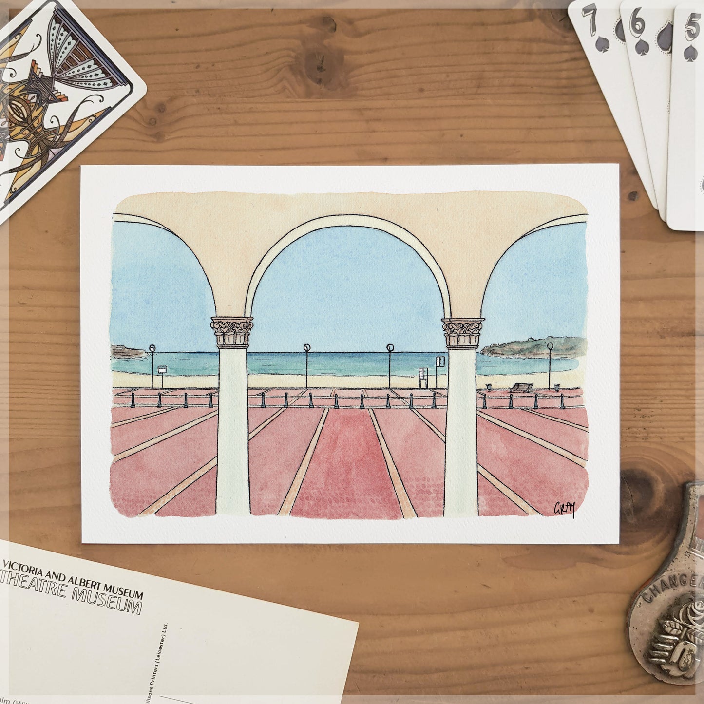 Bondi Beach Pavilion - A5 Print SKU A520