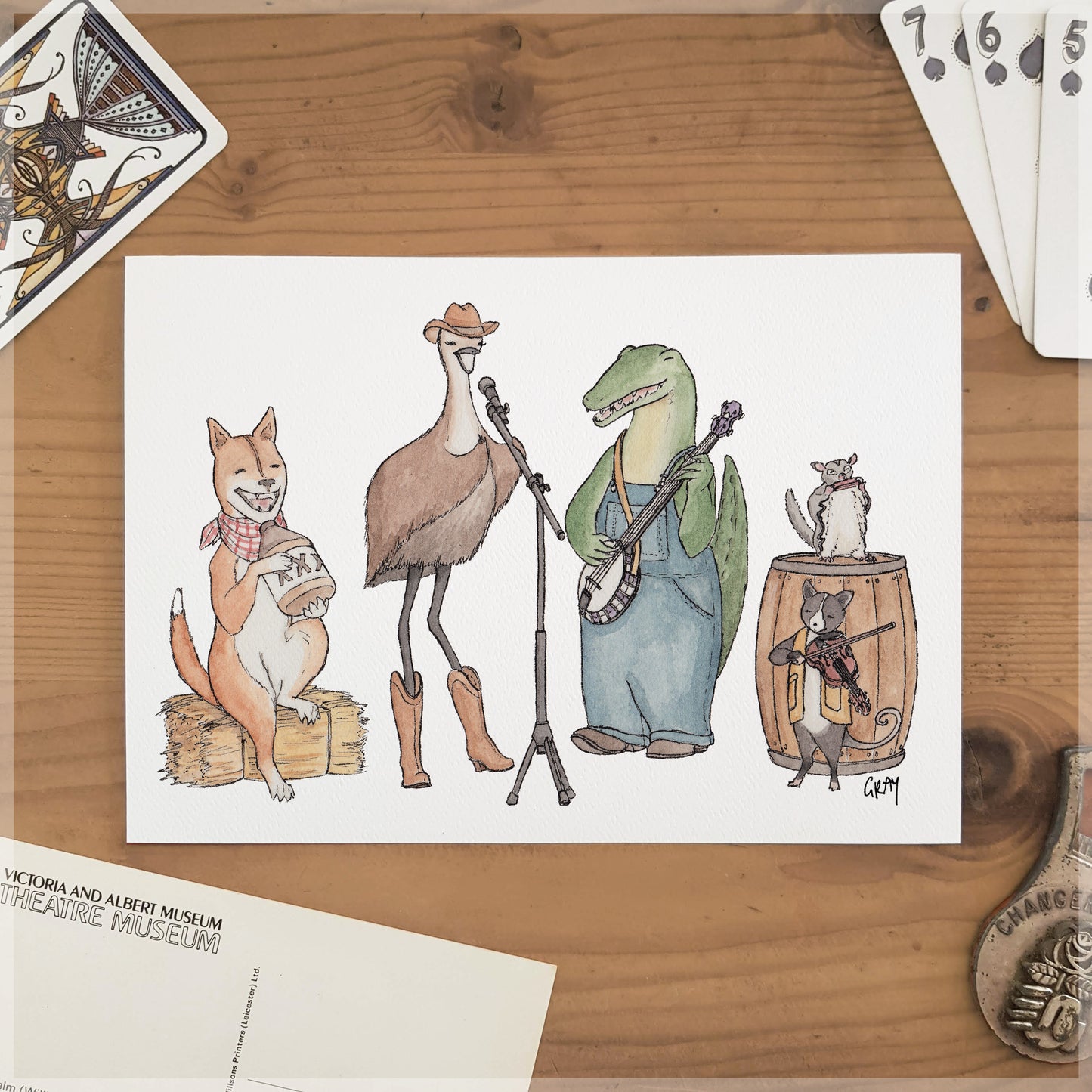 Matilda and the Outback Boys - A5 Art Print SKU A528