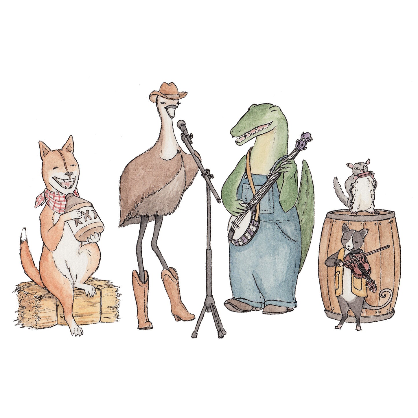 Matilda and the Outback Boys - A5 Art Print SKU A528