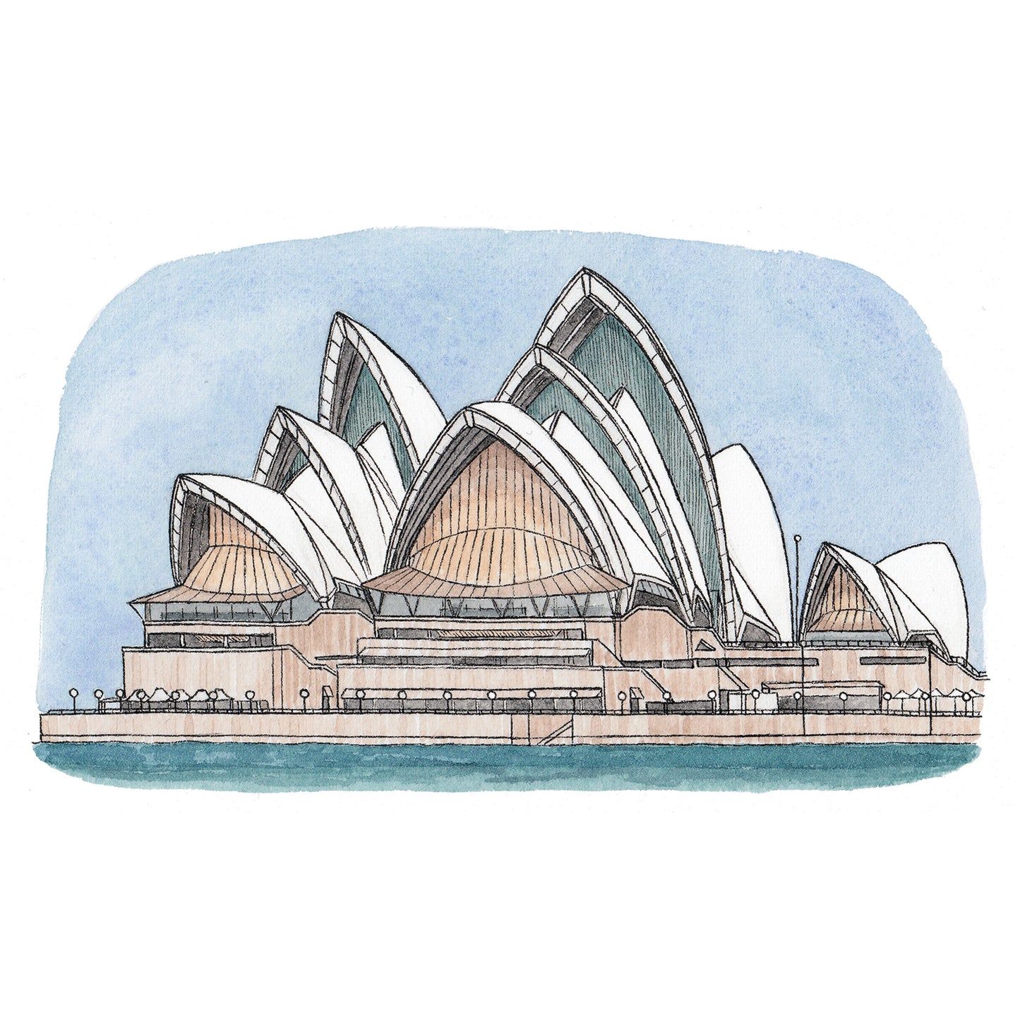 Sydney Opera House - A5 Art Print SKU A532