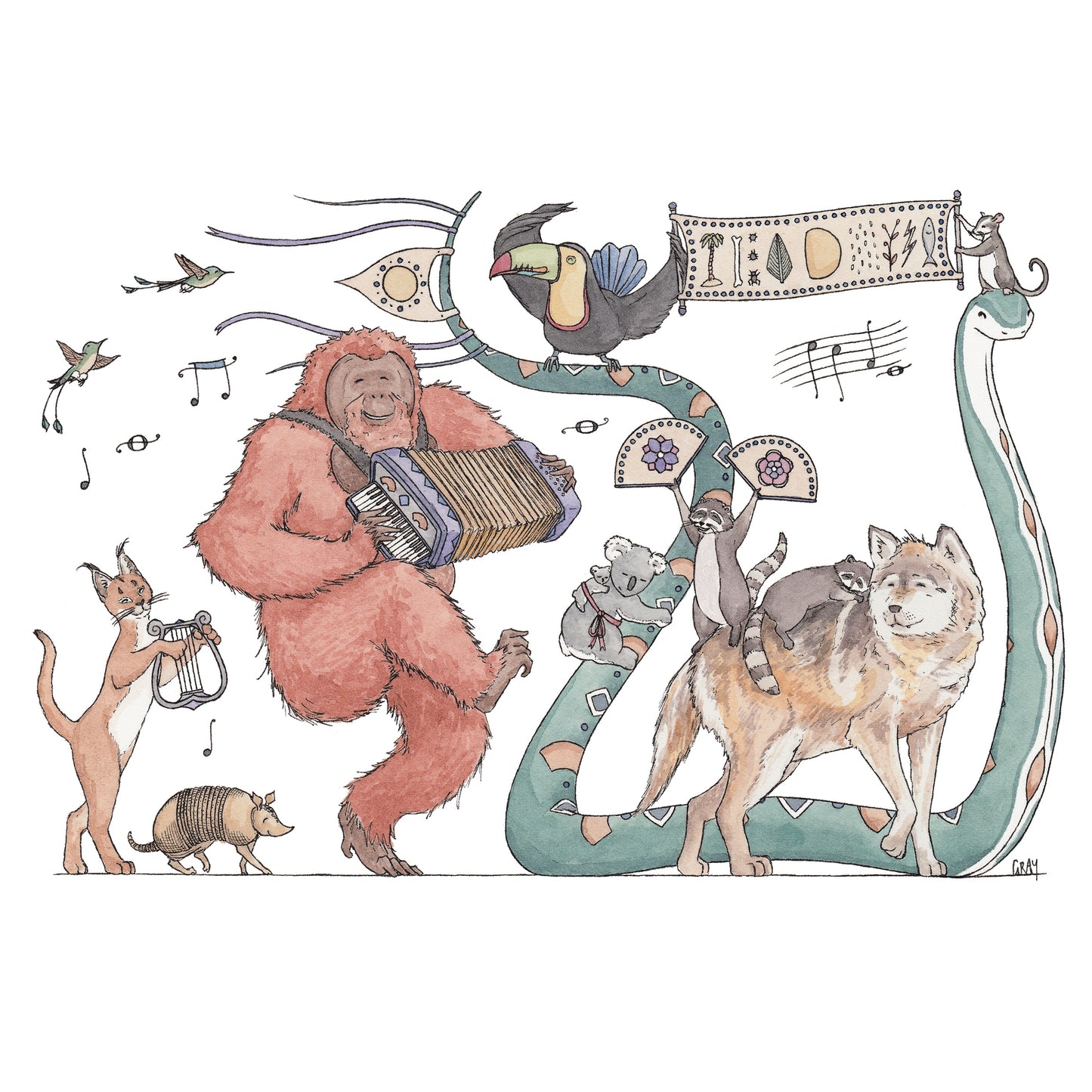 Spring Parade - A5 Art Print SKU A536