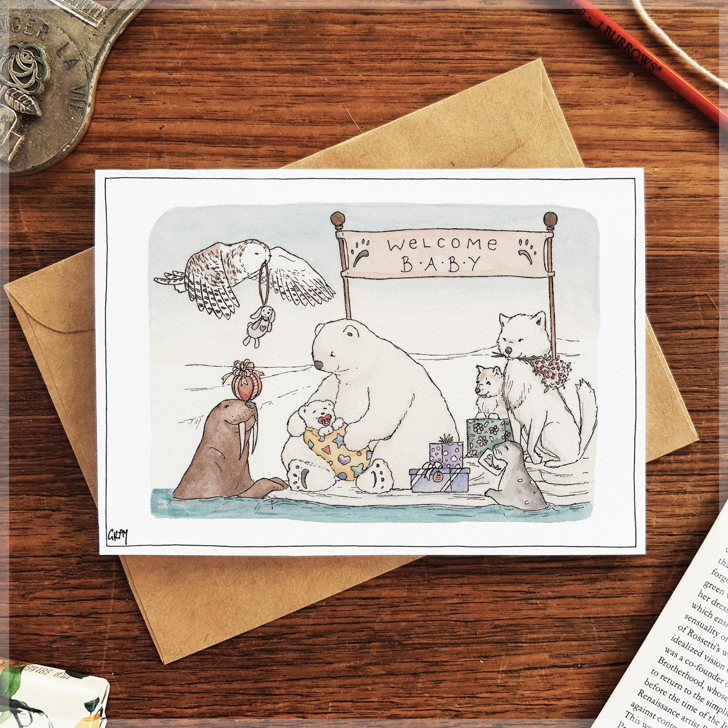 Cool Baby Shower - Greeting Card