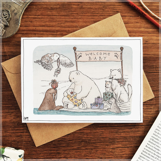 Cool Baby Shower - Greeting Card