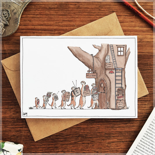 Meerkats on the Move - Greeting Card