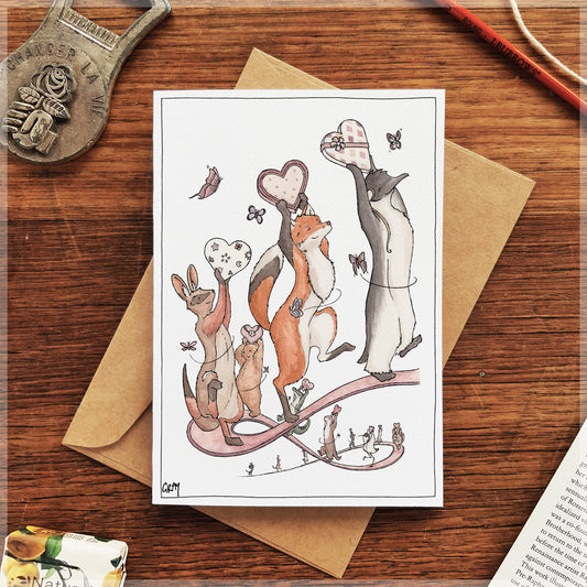 Hearts Over Heads - Greeting Card
