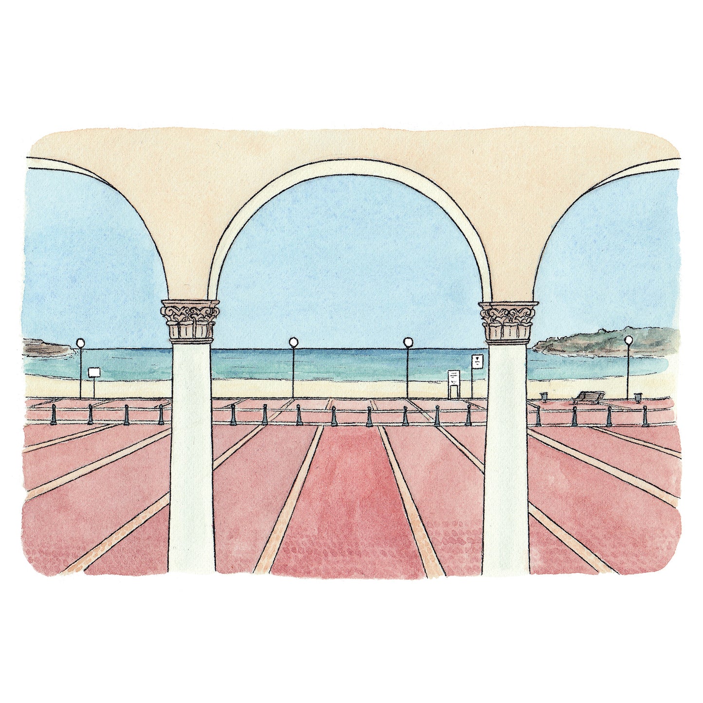Bondi Beach Pavilion - A5 Print SKU A520