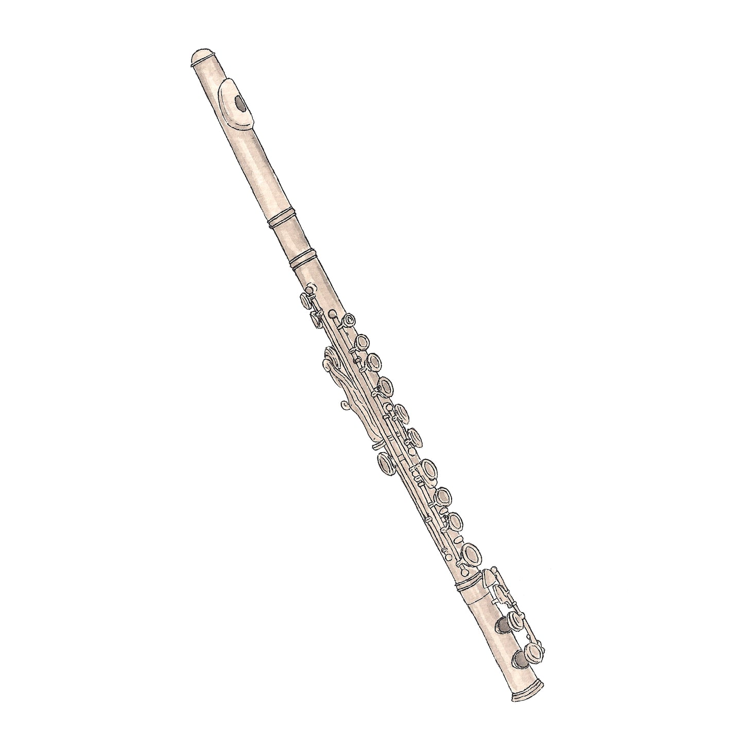 Flute - Greeting Card