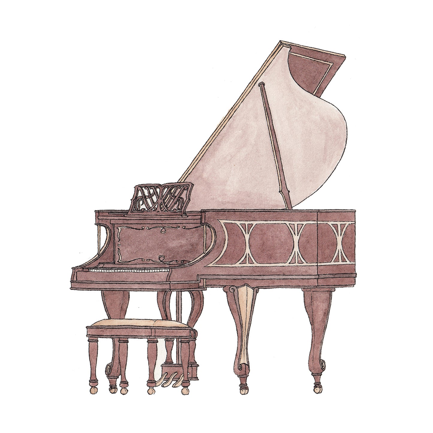 Grand Piano - Greeting Card