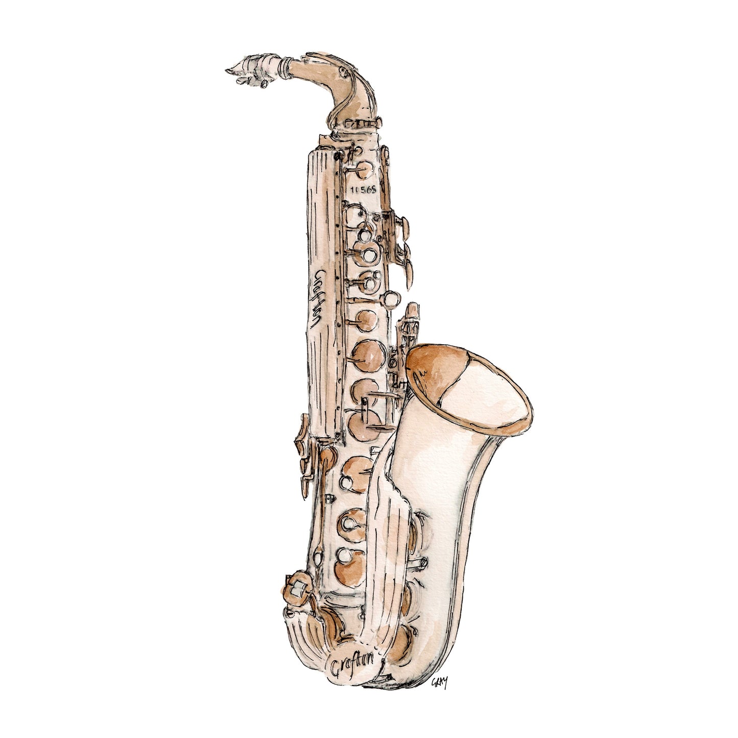 Saxophone - Greeting Card