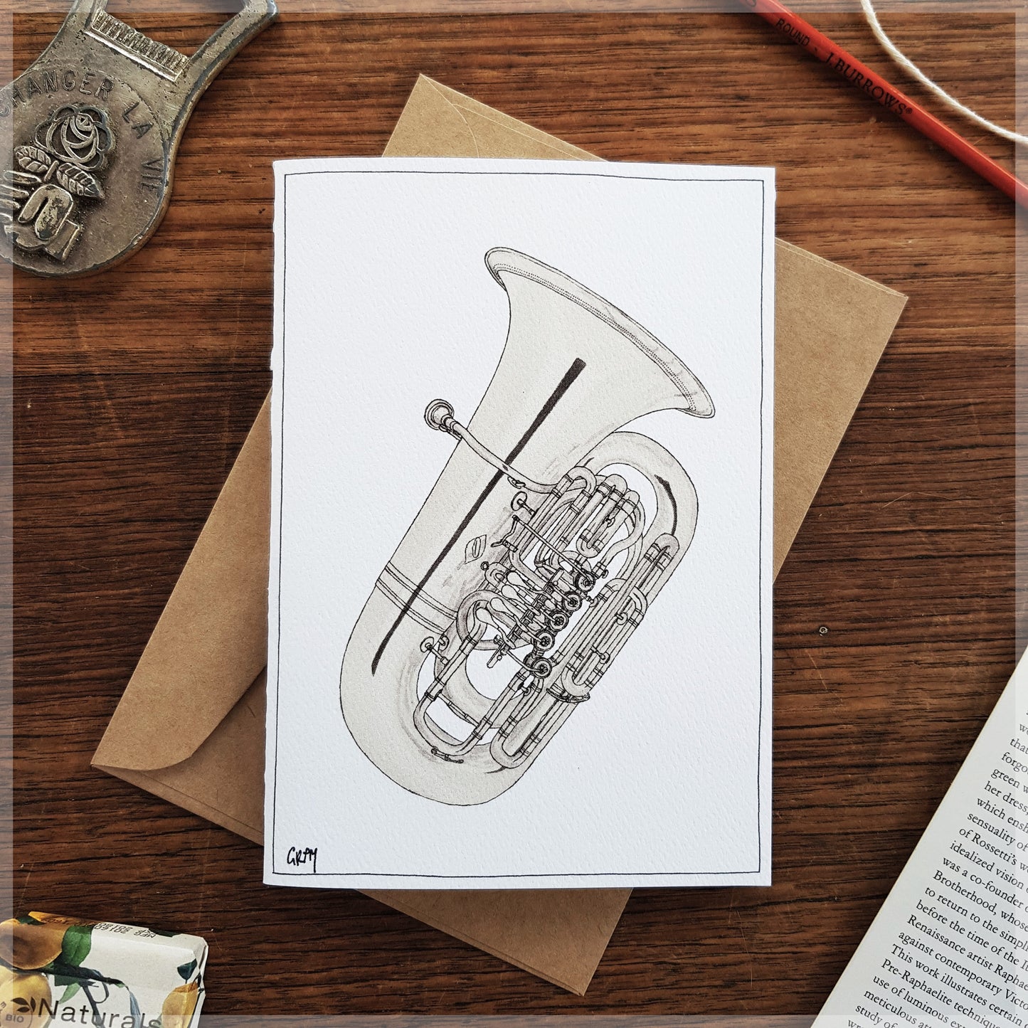 Tuba - Greeting Card