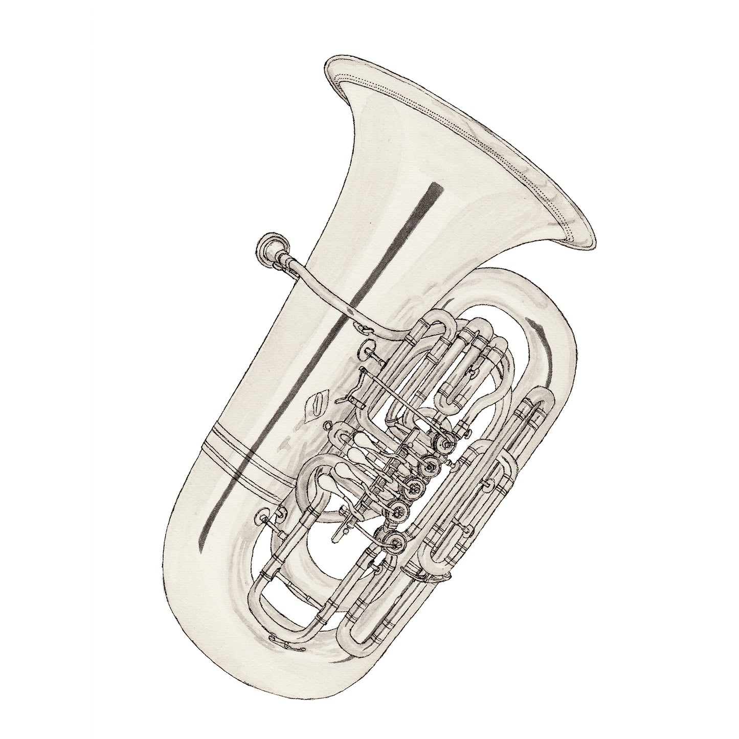 Tuba - Greeting Card