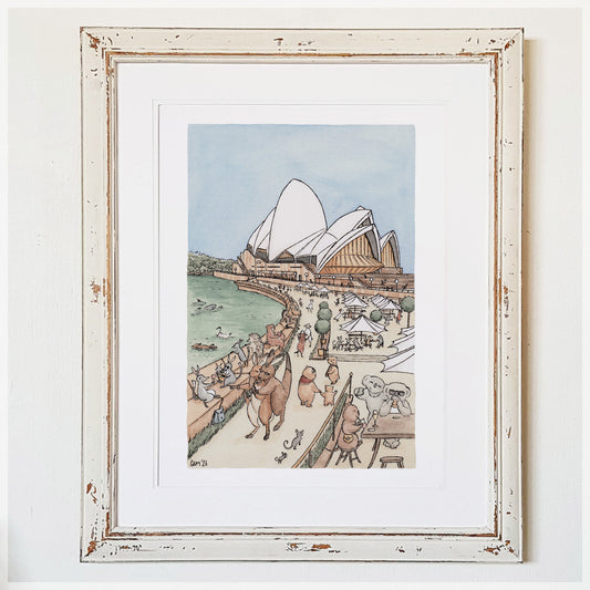 Opera House Outing - A3 Art Print