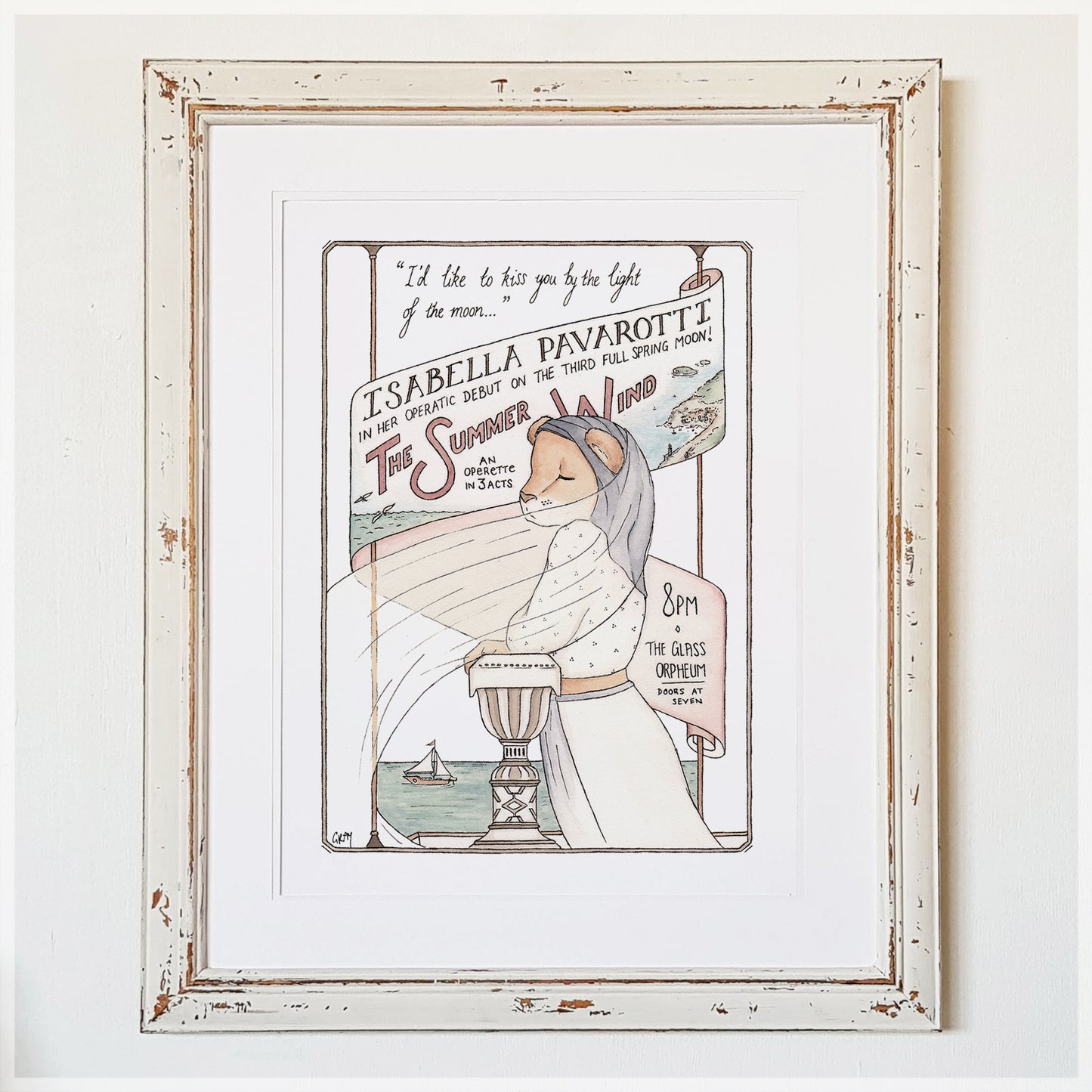 Pavarotti Operette Advert - A3 Art Print