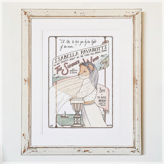 Pavarotti Operette Advert - A3 Art Print