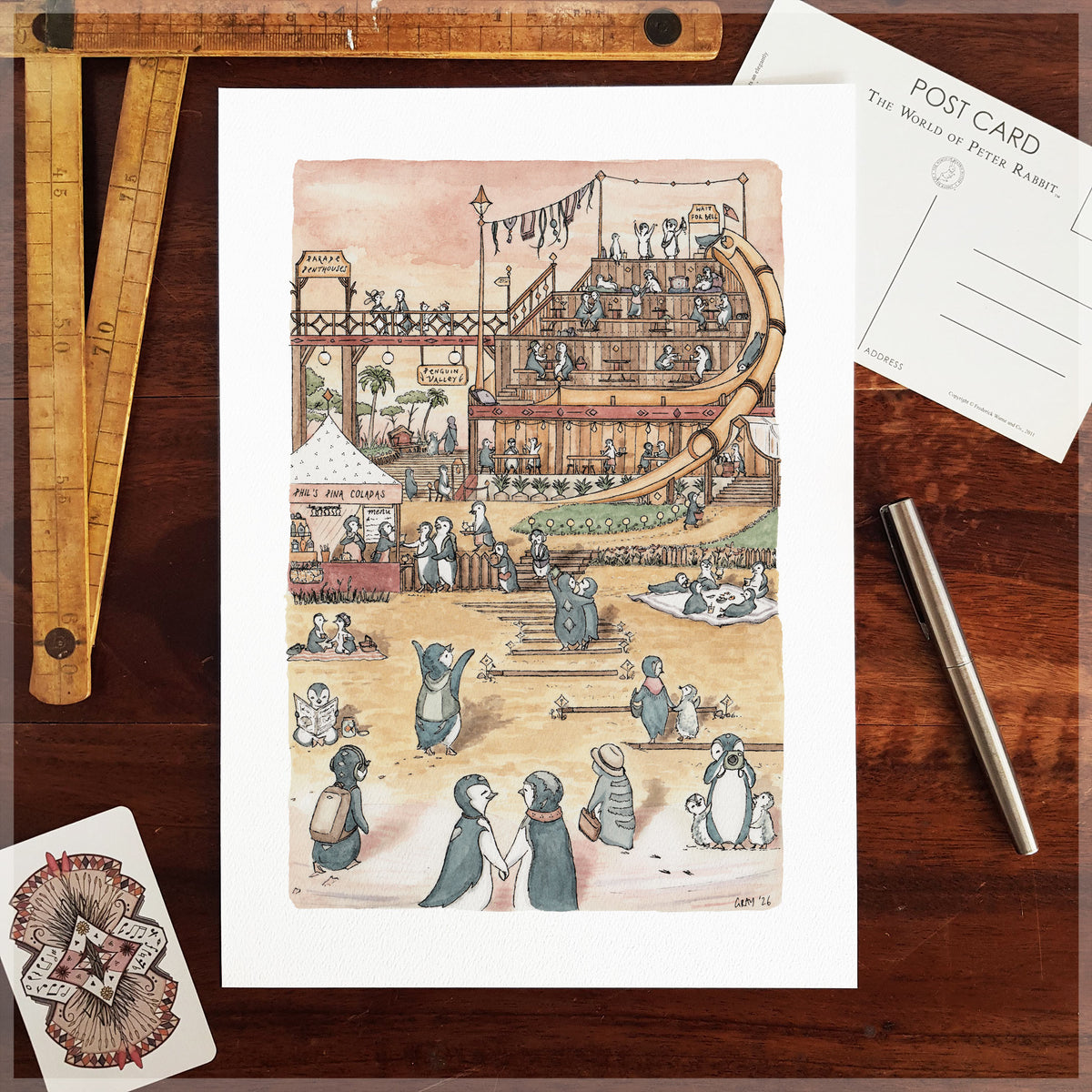 The Penguin Parade - A4 Print