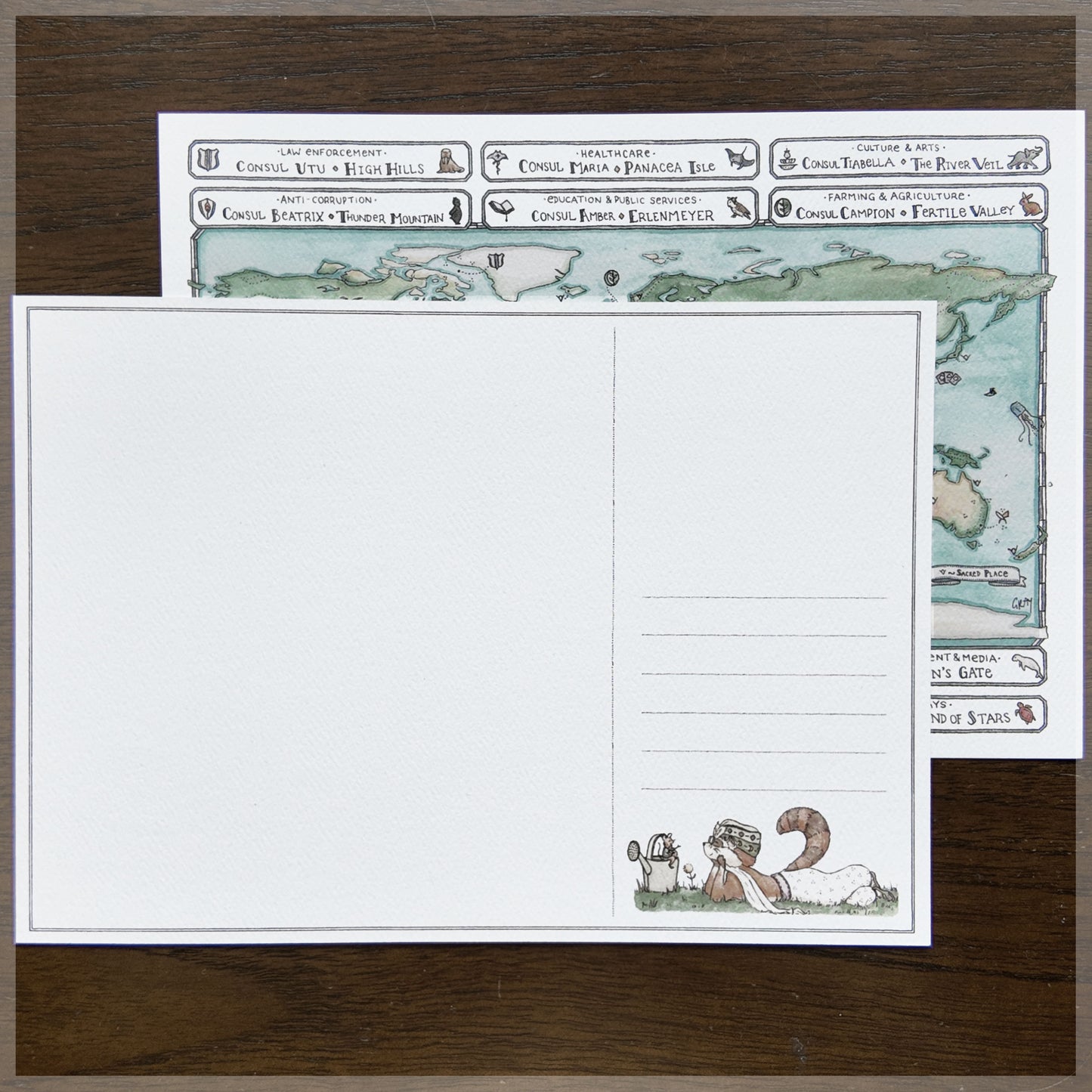 Lands of Erlenmeyer - A5 Art Postcard