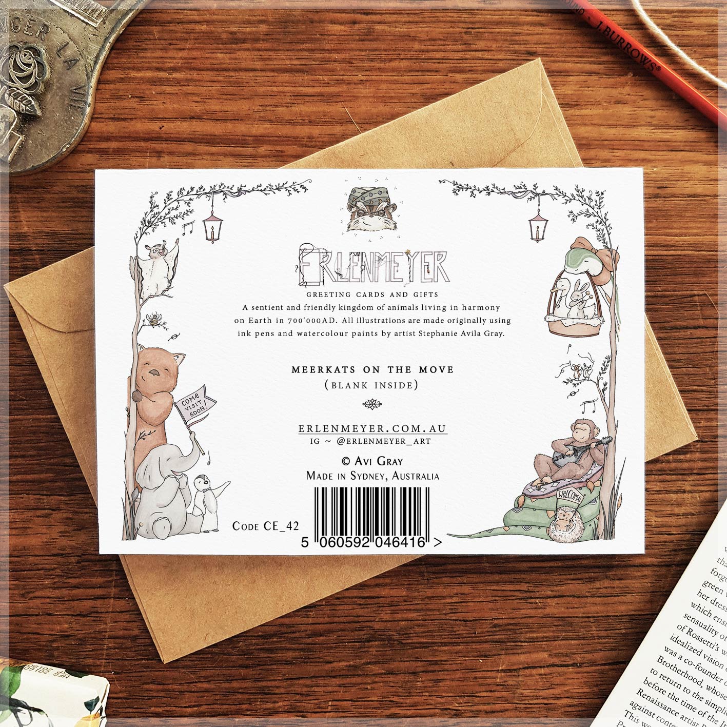 Meerkats on the Move - Greeting Card