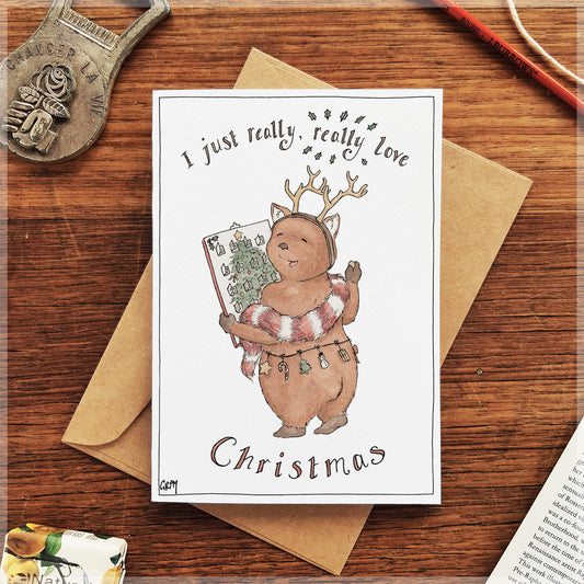 Christmas Wombat - Christmas Card