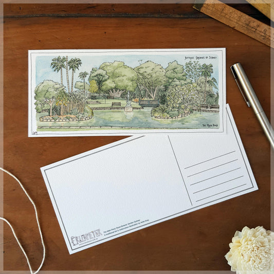 The Main Pond of the Botanic Gardens Sydney - Postcard