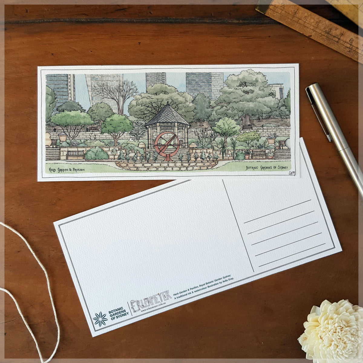 The Herb Garden of the Botanic Gardens Sydney - Postcard