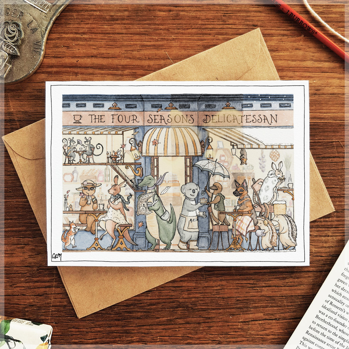 Four Seasons of Fitzroy - Greeting Card