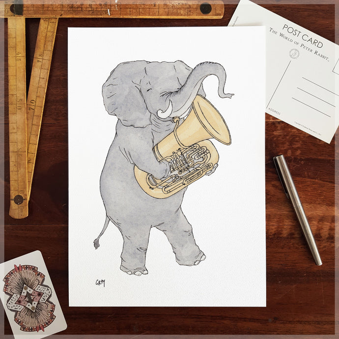 The Elephant - A4 Art Print SKU A423