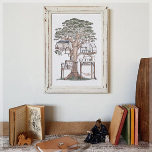 Treehouse with 10 Hidden Cats - A4 Art Print SKU A412