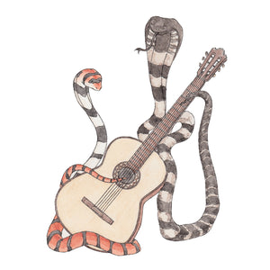The Cobras & Their Classical Guitar - A5 Art Print SKU A502