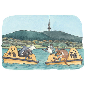 Bumper Boats in Canberra - A5 Art Print SKU A521
