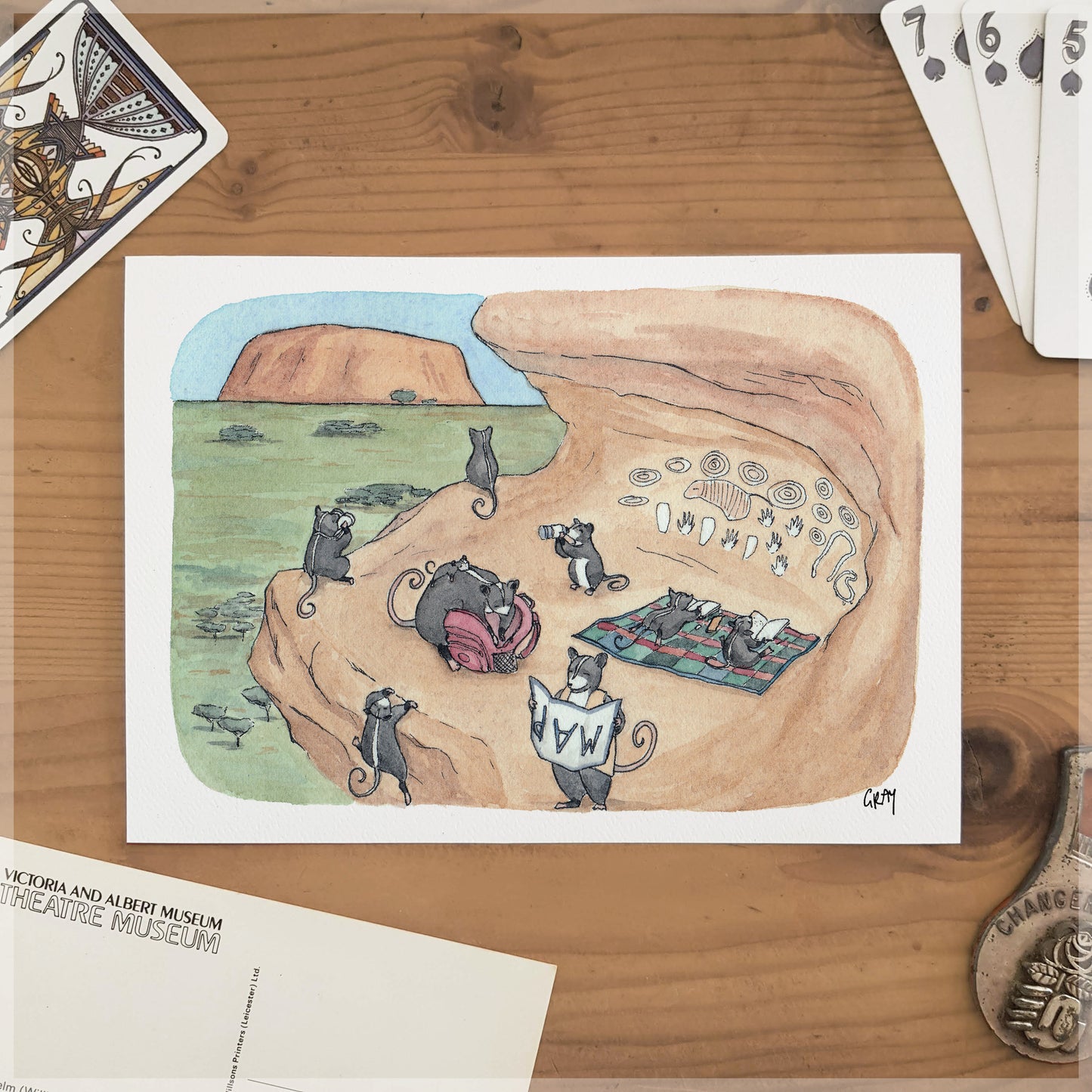Exploring Uluru - A5 Art Print SKU A524