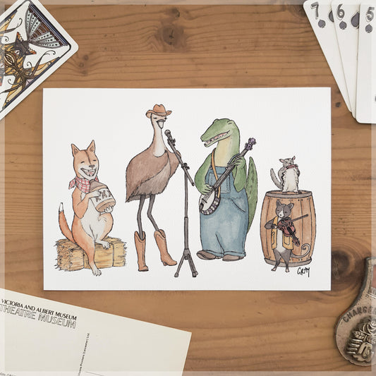 Matilda and the Outback Boys - A5 Art Print SKU A528
