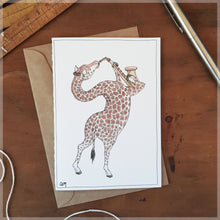 The Giraffe & Her Saxophone - Greeting Card