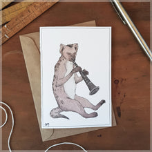 The Hyena & His Clarinet - Greeting Card