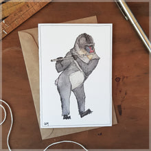 The Mandrill & His Flute - Greeting Card