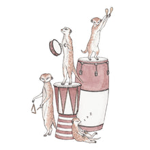 The Meerkats On Percussion - Greeting Card