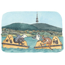 Bumper Boats in Canberra - Greeting Card