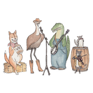 Matilda and the Outback Boys - Greeting Card