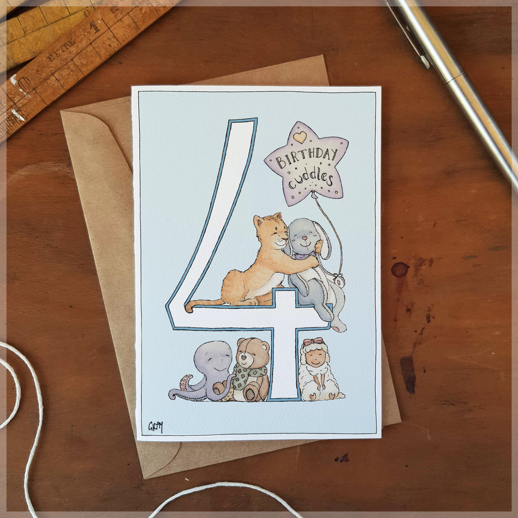 4th Birthday - Greeting Card